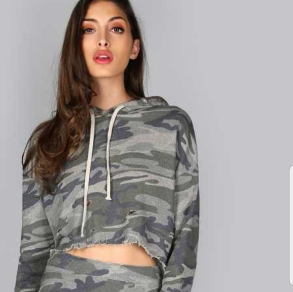 army fatigue crop top